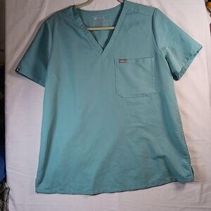 Figs Womens Teal Scrub Top Size L. Style Catarina